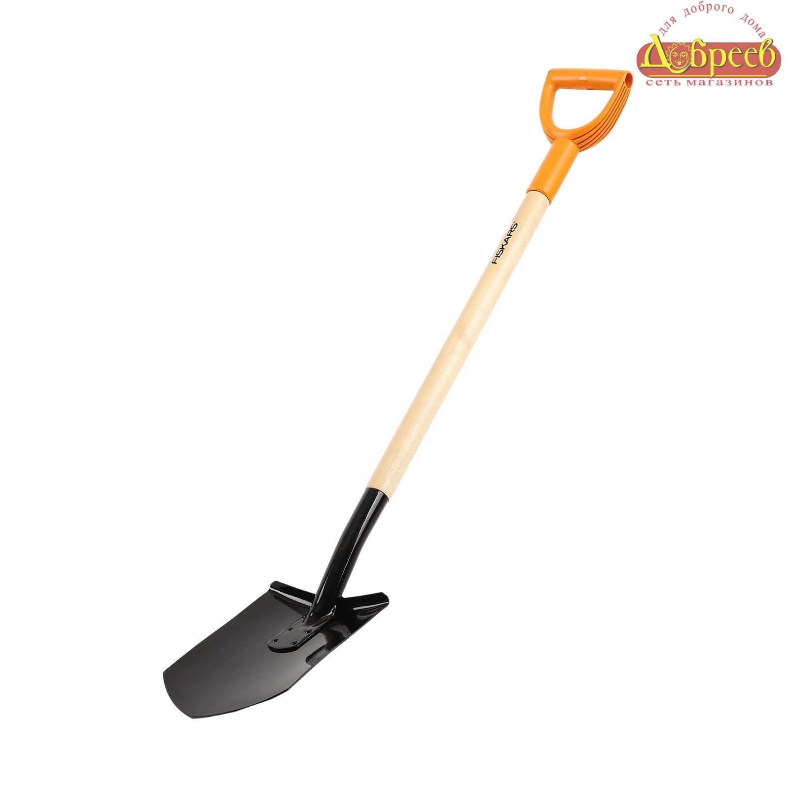Лопата штыковая FISKARS деревянный черенок с захватом