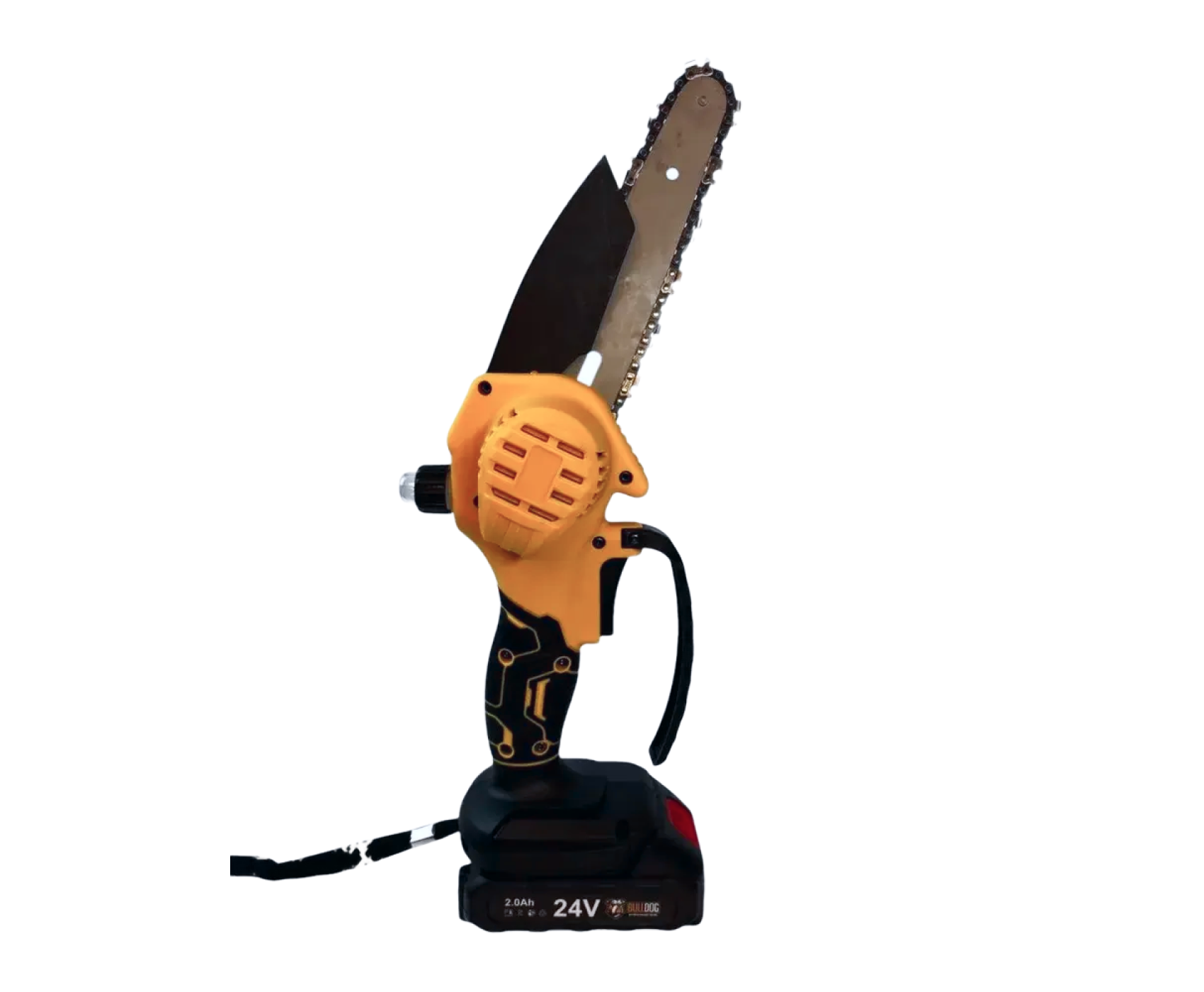 Пила цепная аккумуляторная Buiidog PS24O 24В,15/6",ЗУ,АКБ 2,0,2шт,маслян помпа,кейс