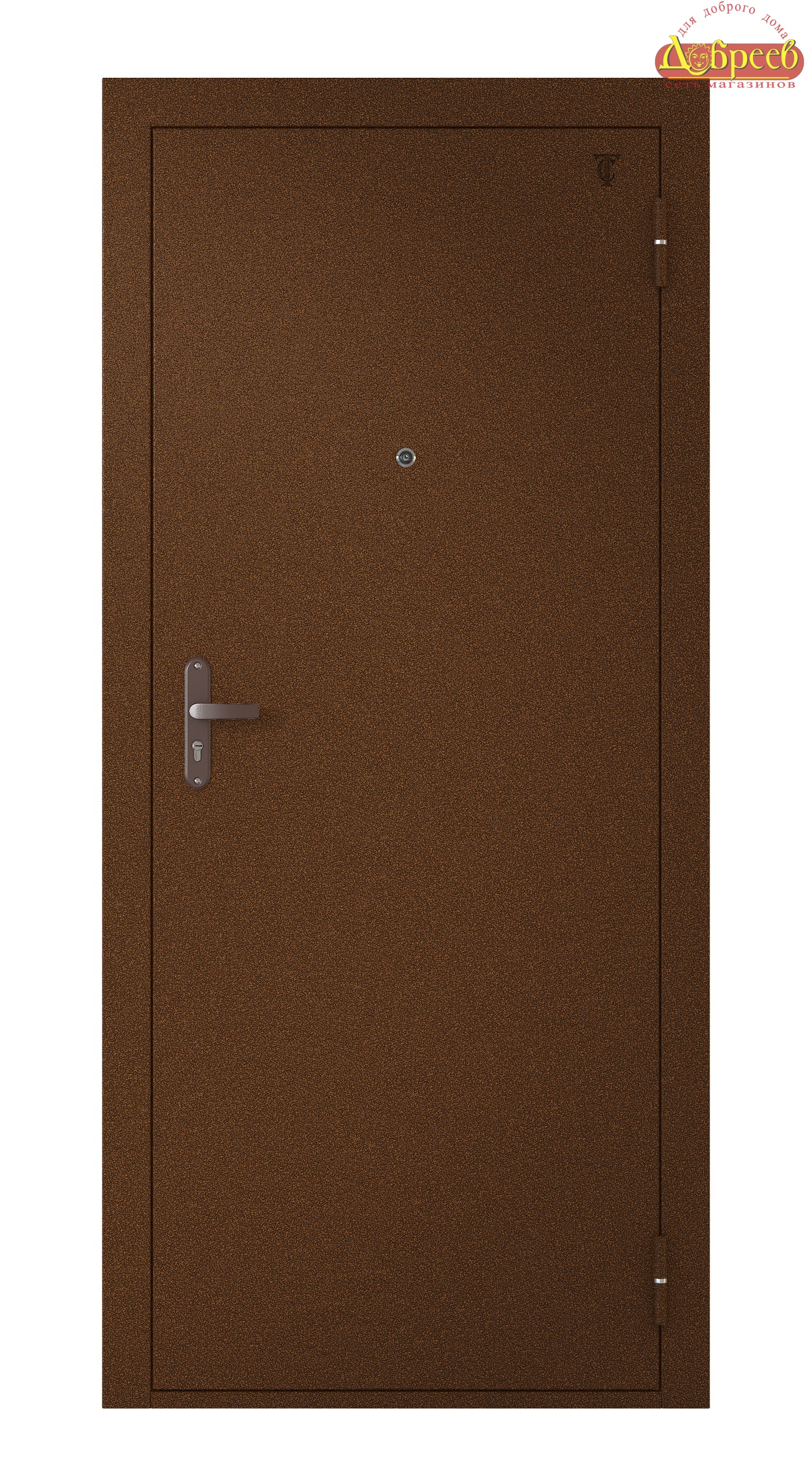 Дверь мет. ТС-008 860L кор.шагр/мет-мет/медь