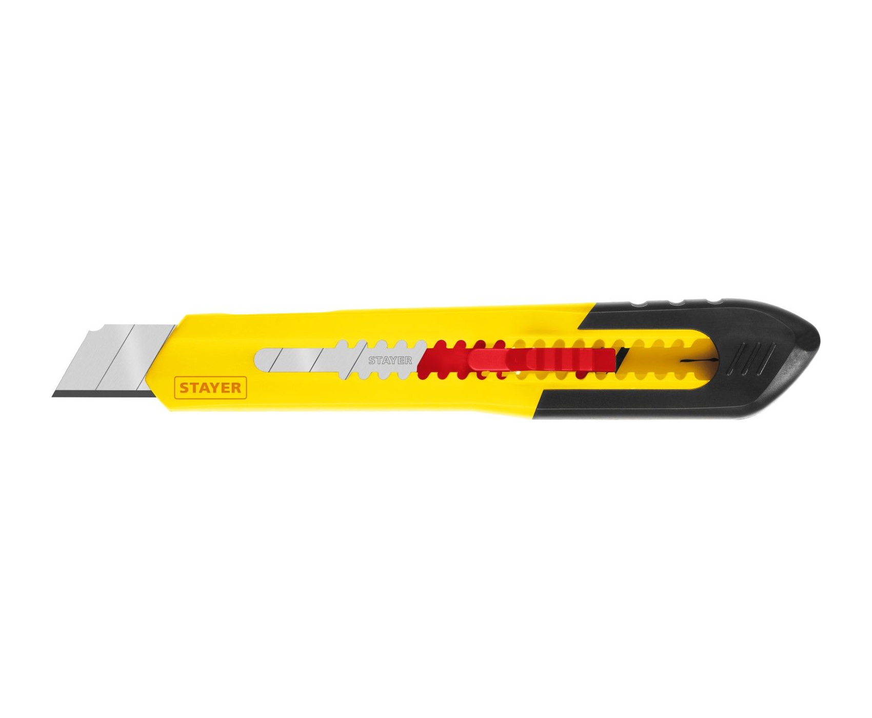 Нож STAYER из АБС пластика QUICK-18, сегмент.,лезвия 18мм
