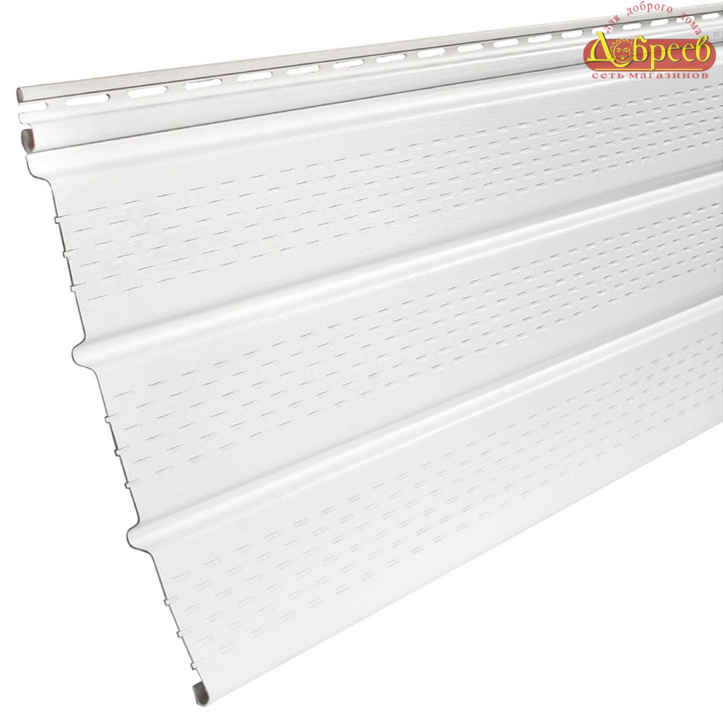 Софит FineBer коллекция Classic Color белый перф. всех досок 3м