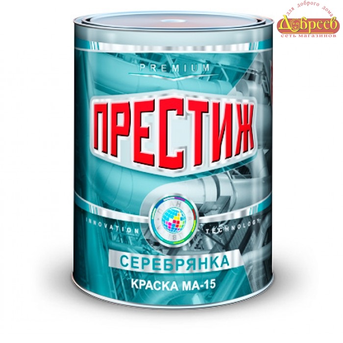 Эмаль ПРЕСТИЖ МА-15 Серебрянка 0,8кг/14