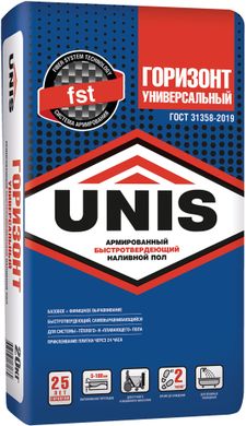 Наливной пол Юнис Горизонт Нивелир Финишный цементный 20 кг 54шт.
