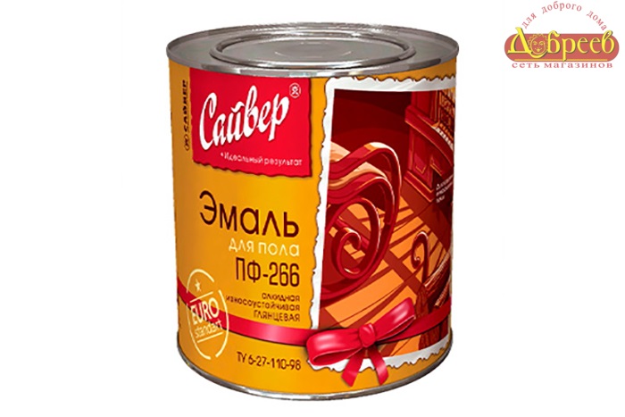 Эмаль Сайвер ПФ-266 пол желто-кор 0,8кг(14) 