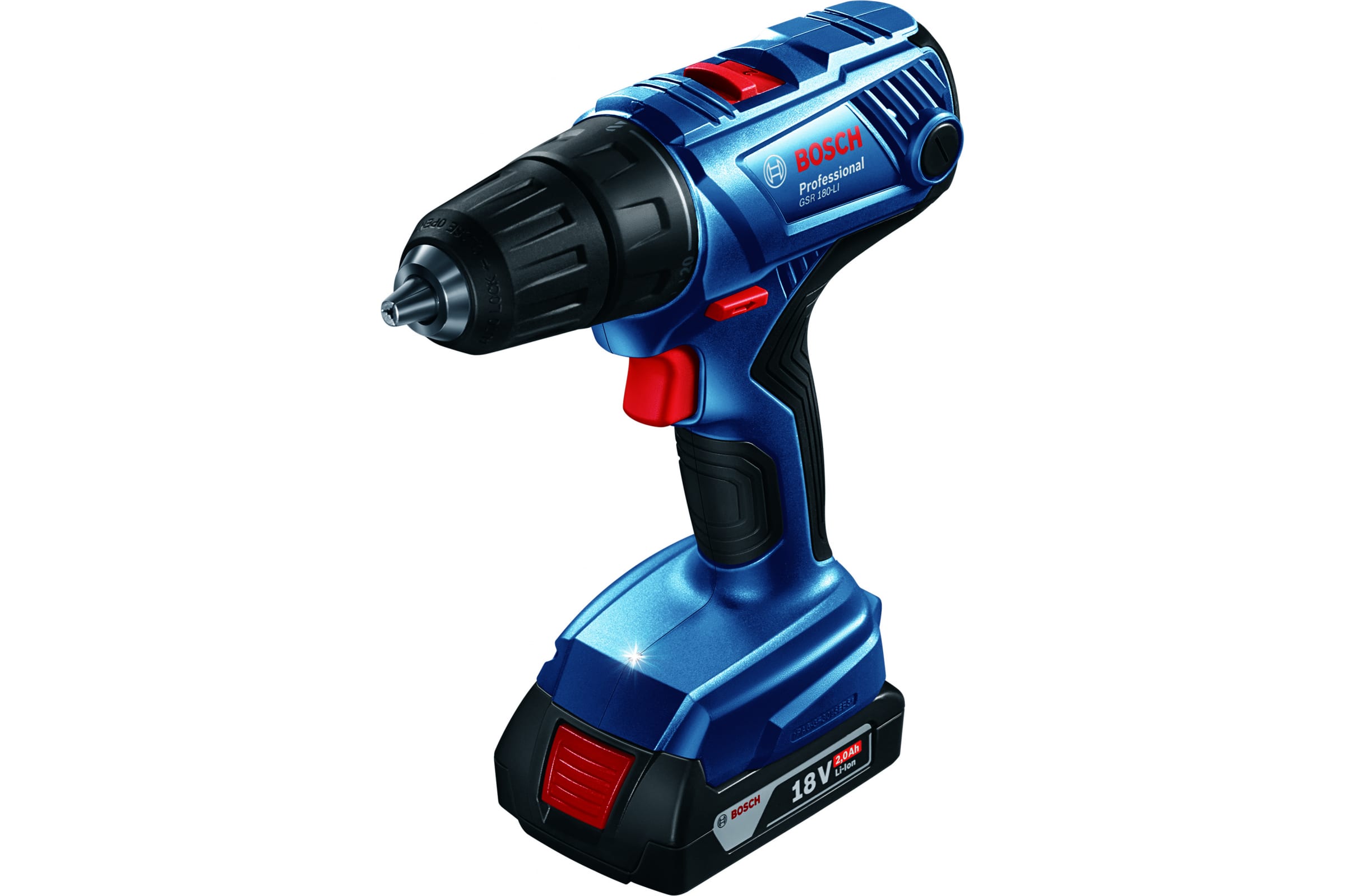 Дрель-шуруповерт Bosch GSR 180-LI 18 B,1,5 Ач,54 Нм, 2 Акк