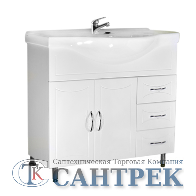 Тумба Стиль-87 бел 3ящ,2дв под умыв Сенеж-87