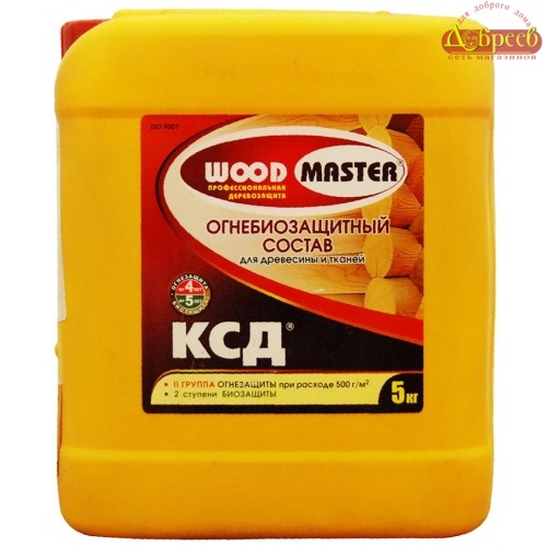 WOODMASTER КСД огнебиозащитный состав д\дер 5,0 л