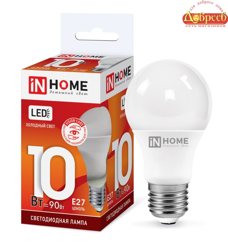 Лампа 25W Е27 А60 4000-6500К InHome