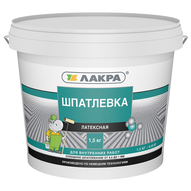 Шпатлевка ЛАКРА латексная 3,0кг д/вн/работ 
