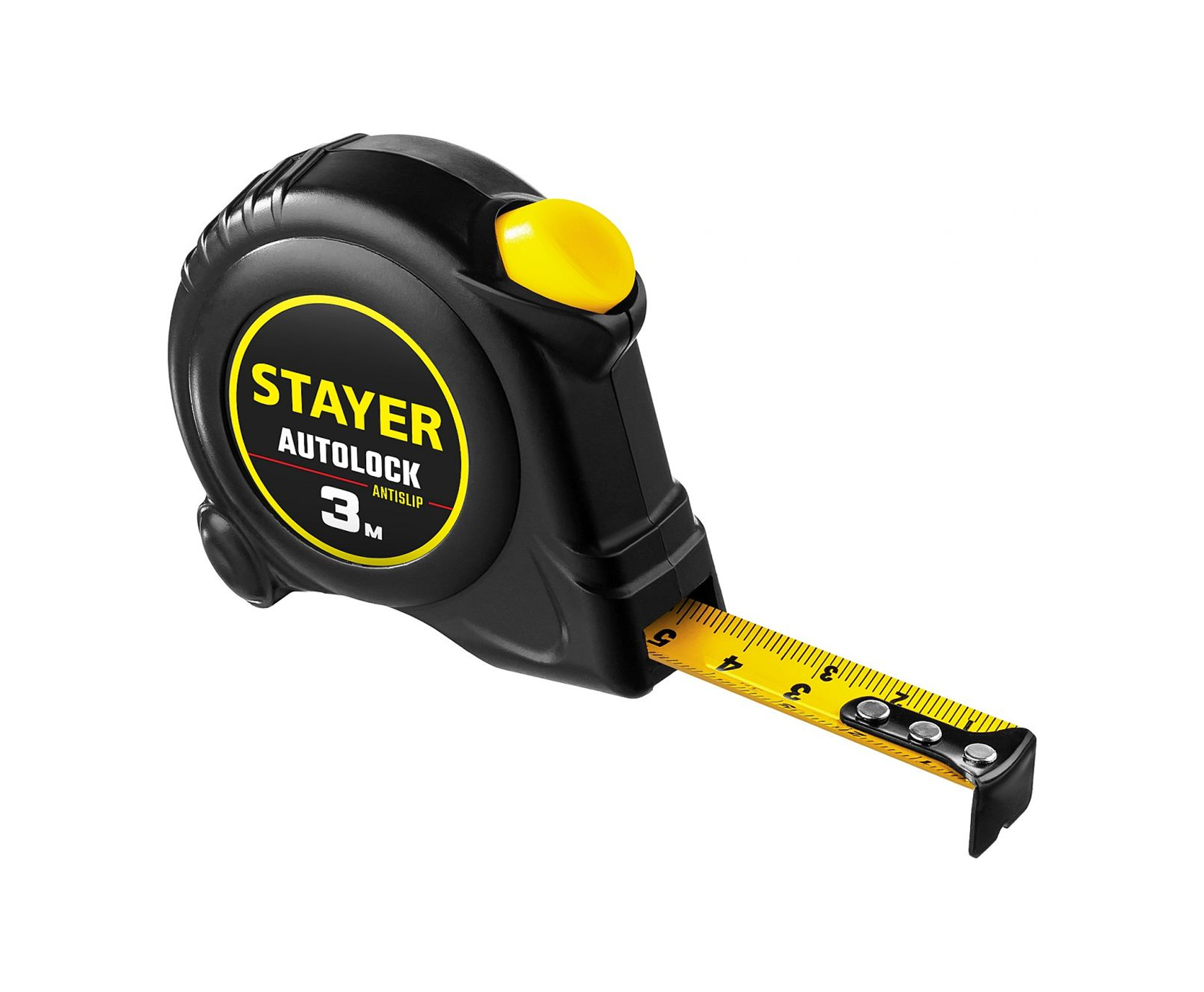 Рулетка STAYER  Autolock обрезиненный корпус.3мх16мм