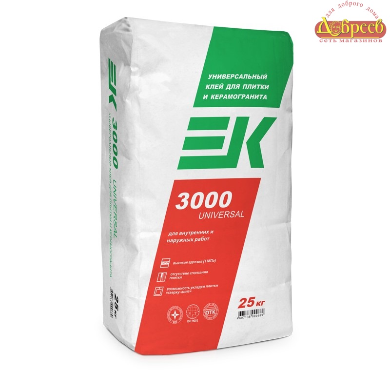 Клей д/плитки ЕК 3000 (25кг)