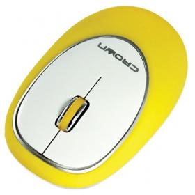 Мышь CROWN CMM-931W (yellow), силиконовая, антистресс