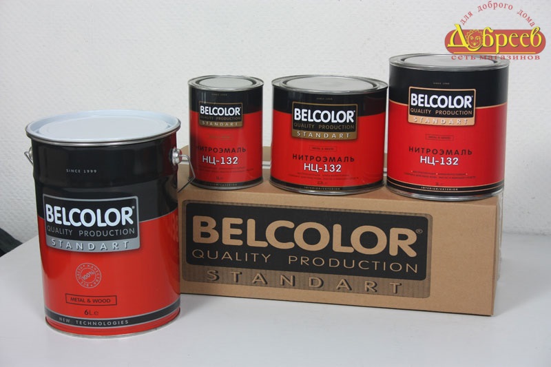 Эмаль НЦ 132 белая Belcolor 1.7кг/6
