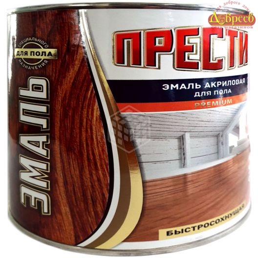 Эмаль ПРЕСТИЖ АКРИЛОВАЯ для пола серая 1,9кг/6