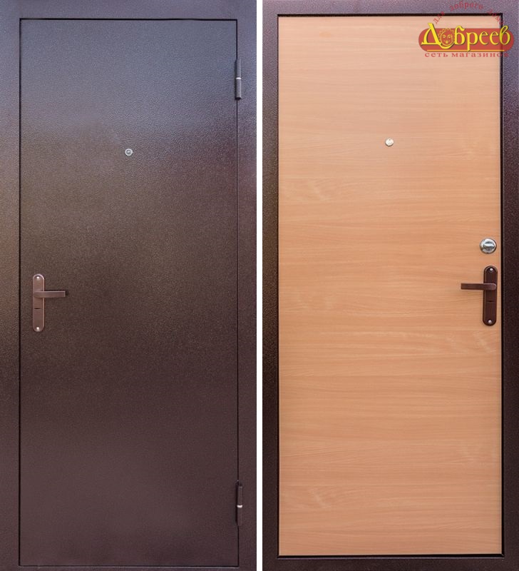 Дверь мет. ТС-008 860L кор.шагр/ЛДВП/Мил.орех/медь